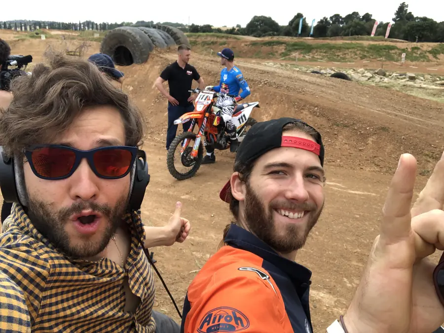 Crew at a motocross track